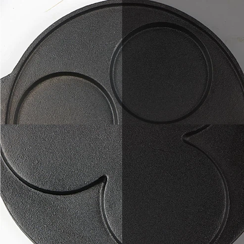 Three-hole Cast Iron Frying Pan With Eggs 7 Three-hole Cast Iron Frying Pan With Eggs 7