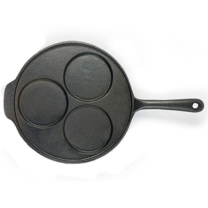 Three-hole Cast Iron Frying Pan With Eggs 4