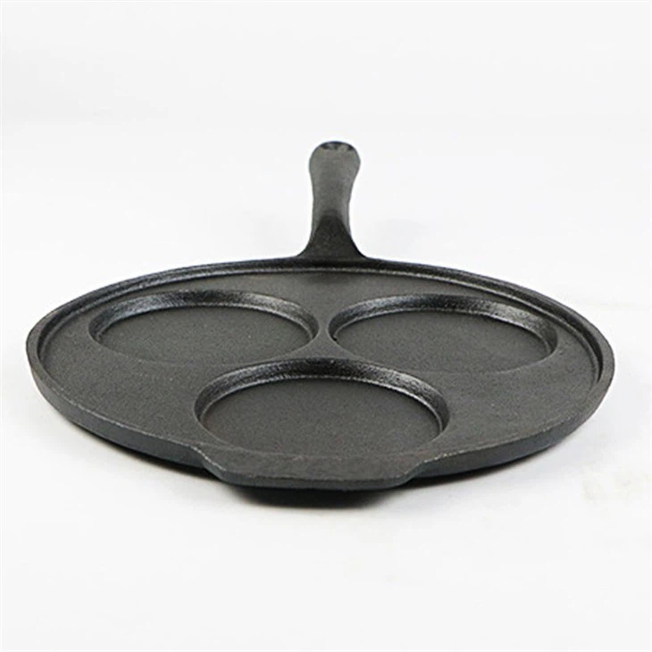 Three-hole Cast Iron Frying Pan With Eggs 3