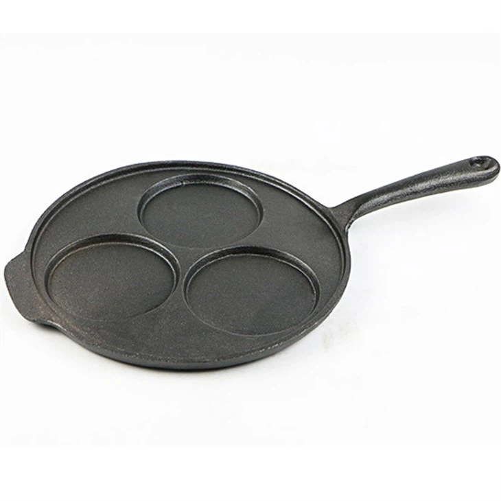 Three-hole Cast Iron Frying Pan With Eggs 2